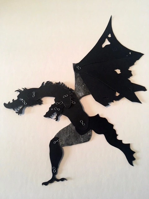 Silhouette Puppet of Crowcombe Dragon